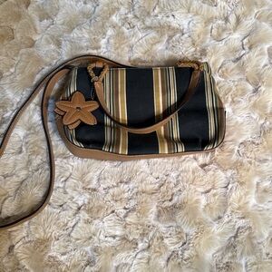 Relic (Fossil) Striped Black and Brown Women's Bag